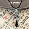 Elegant Zen Chinese-Style Ping An Buckle Necklace for Women: High-End, Versatile, Ancient-Inspired Collarbone Jewelry