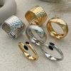 SHIXIN Steampunk Goldfarbe Geometrisch Klobig Breit Manschette Armreifen Übertrieben Metall Groß Feder Armreifen für Damen Armband Neu Herren