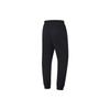 Li-Ning Solid Color Mid Waist Fleece Knit Sports Pants Men Bottoms Black AKLT793-3