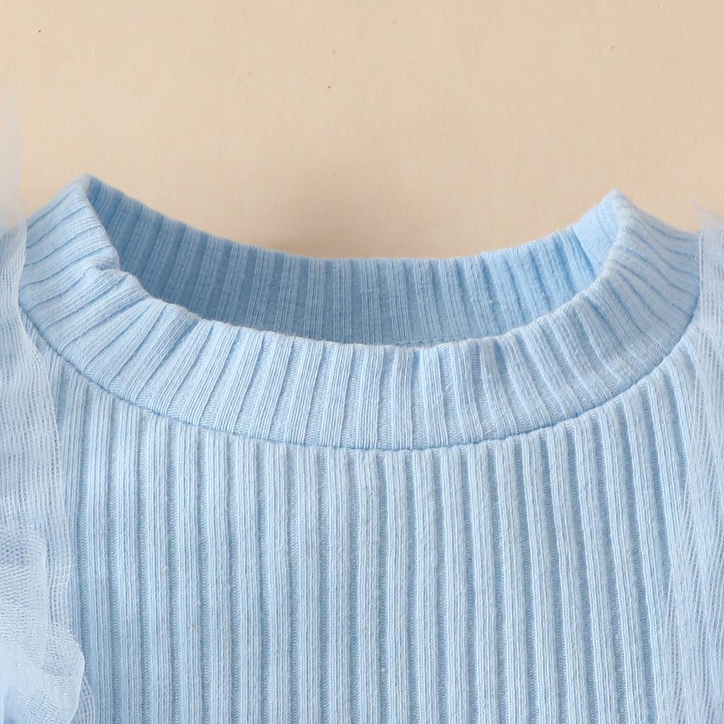 Conjunto de verão para meninas de 6 meses a 3 anos, blusa sem mangas + saia cor sólida com laço e bustiê