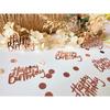 Rose Gold Birthday Confetti for Table Decor,271 PCS Glitter Happy Birthday Decorations for Party Supplies,Table Confetti