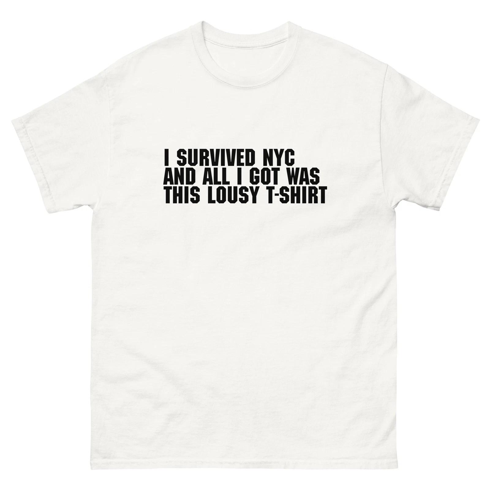 I Survived NYC Lousy T-shirt I Love NY classic cotton tee shirt 3XL