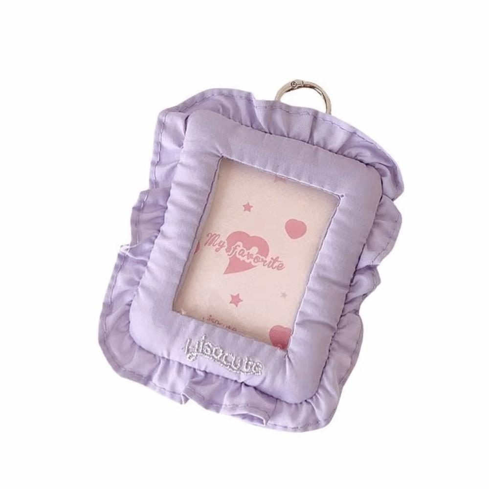 Soft Pillow Korean Photocard Holder with Keychain Photo Storage Pendant  School Stationery