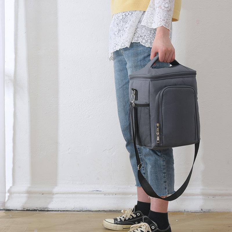 Aluminum Foil Thickened Insulated Bag with Lunch Convenient Insulated Bag Mommy Outing Single Shoulder Handbag Office Lunch Bag