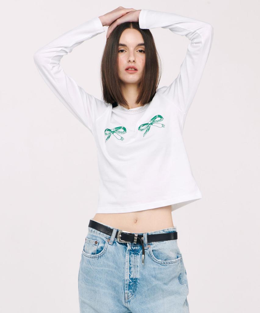 TWENTY FOUR T White Ribbon T-Shirt