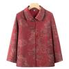 Spring & Autumn Floral Long-Sleeve Jacket for Middle-Aged & Elderly Women