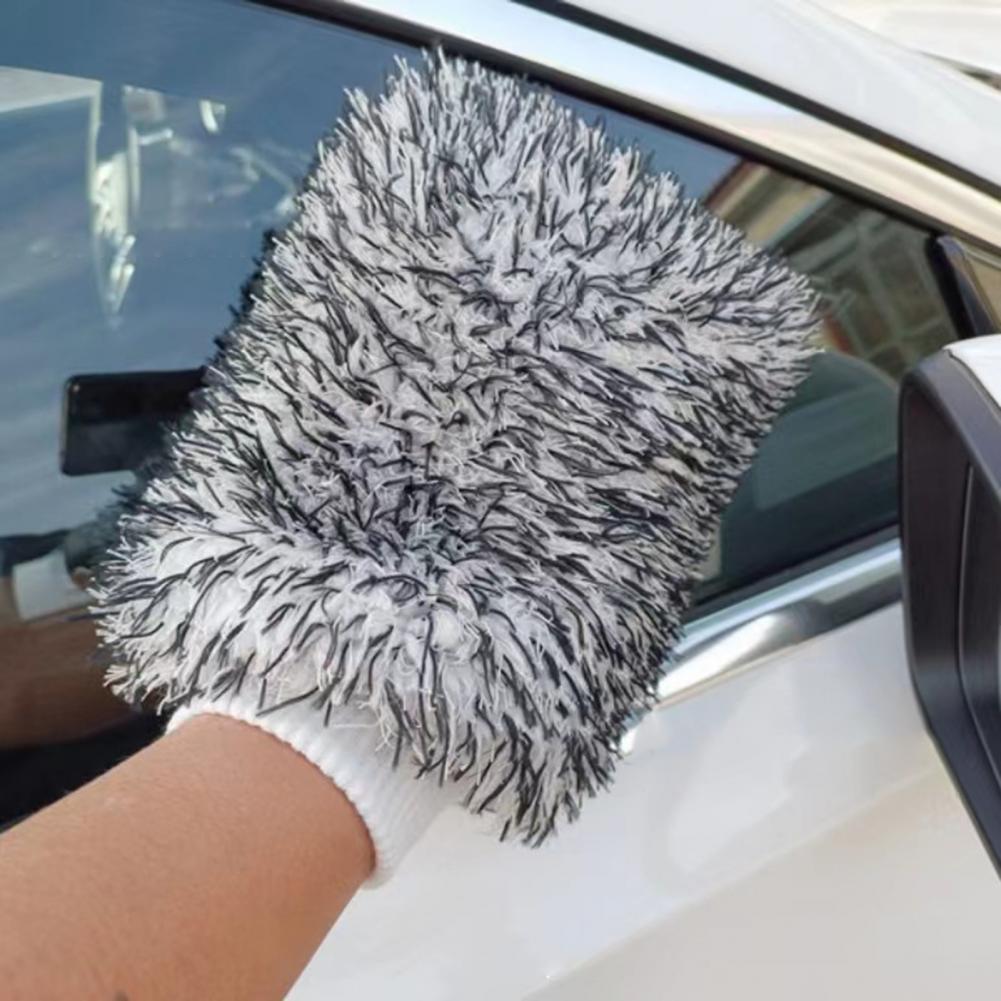1/3Pcs Ultra-Fine Microfiber Car Wash Mitts Absorbent Microfiber Car Wash Drying Mitts Scratch & Lint-Free Cleaning Gloves for E