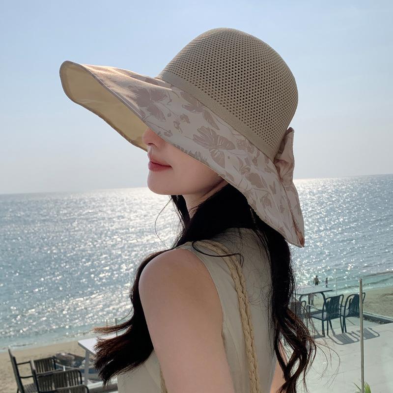 

Summer New Hat Women s Bow Fashion Versatile Bucket Hat Summer Breathable Sunscreen Sunshade Sun Hat ONE SIZE