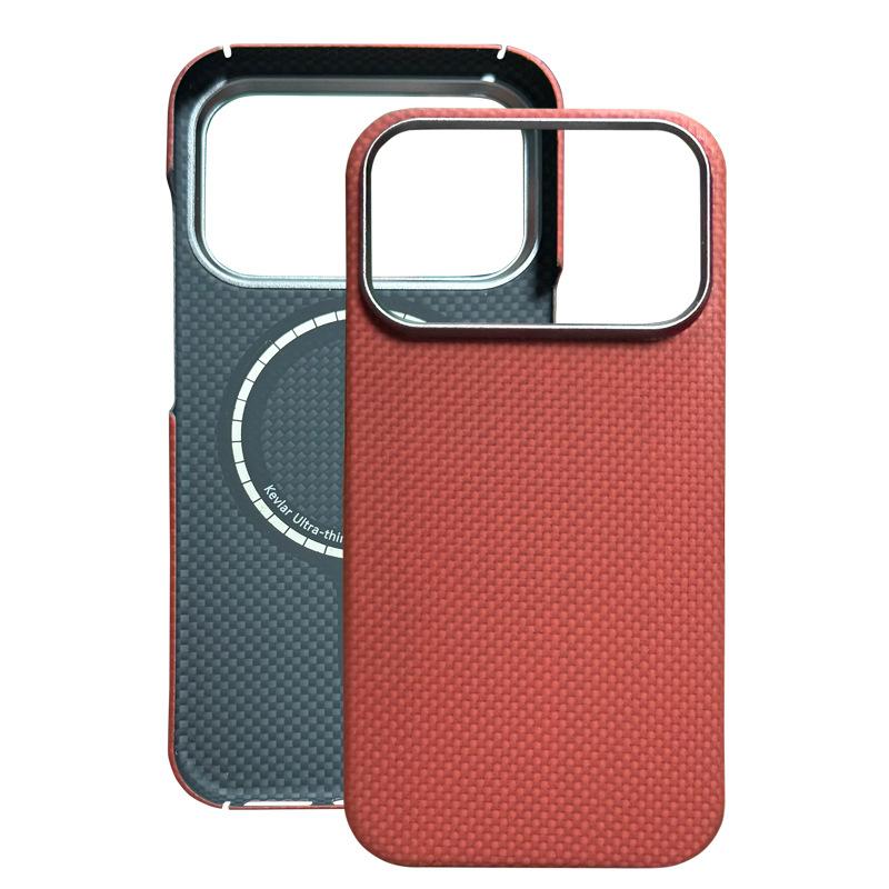 For Apple IPhone 17 Pro Ultra-Thin Kevlar Phone Case IPhone 17 Pro Max Protective Cover Aramid Fiber Magsafe Magnetic Phone
