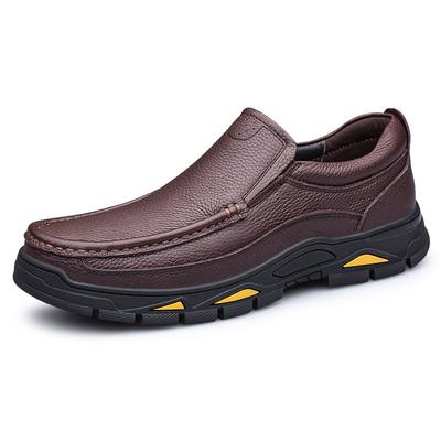 282 Men'S Shoes Tooling Shoes Outdoor Leather Shoes Loafer Casual Shoes Spring And Autumn Foot Cover Genuine Leather Cowhide Hiking Shoes Single Shoes