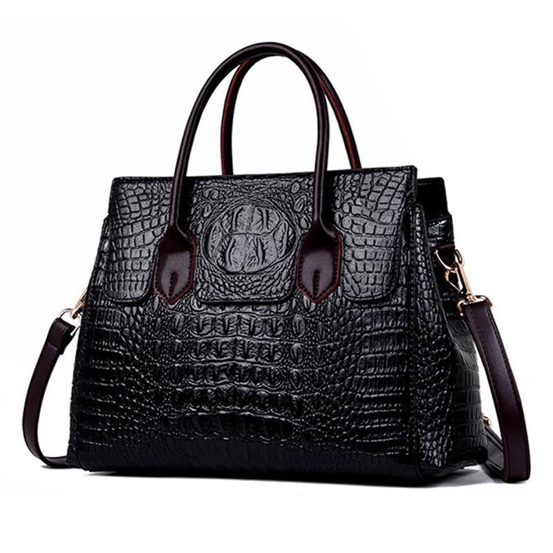 2025 New Fashion High-end Crocodile Leather Women Handbag Large-capacity Waterproof Lightweight Messenger Bag Temperament Commuter Shoulder Bag