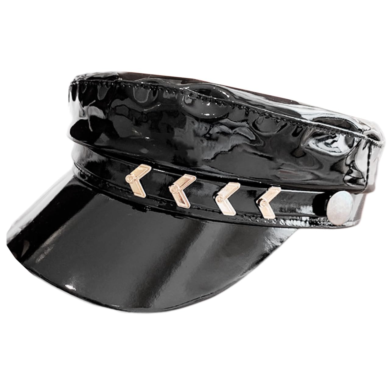 

Кепка газетчика marine CZ613 [Белый Клык], шляпа, рок, кепка, кожа, крутая, стильная, женская, (черный) чёрный