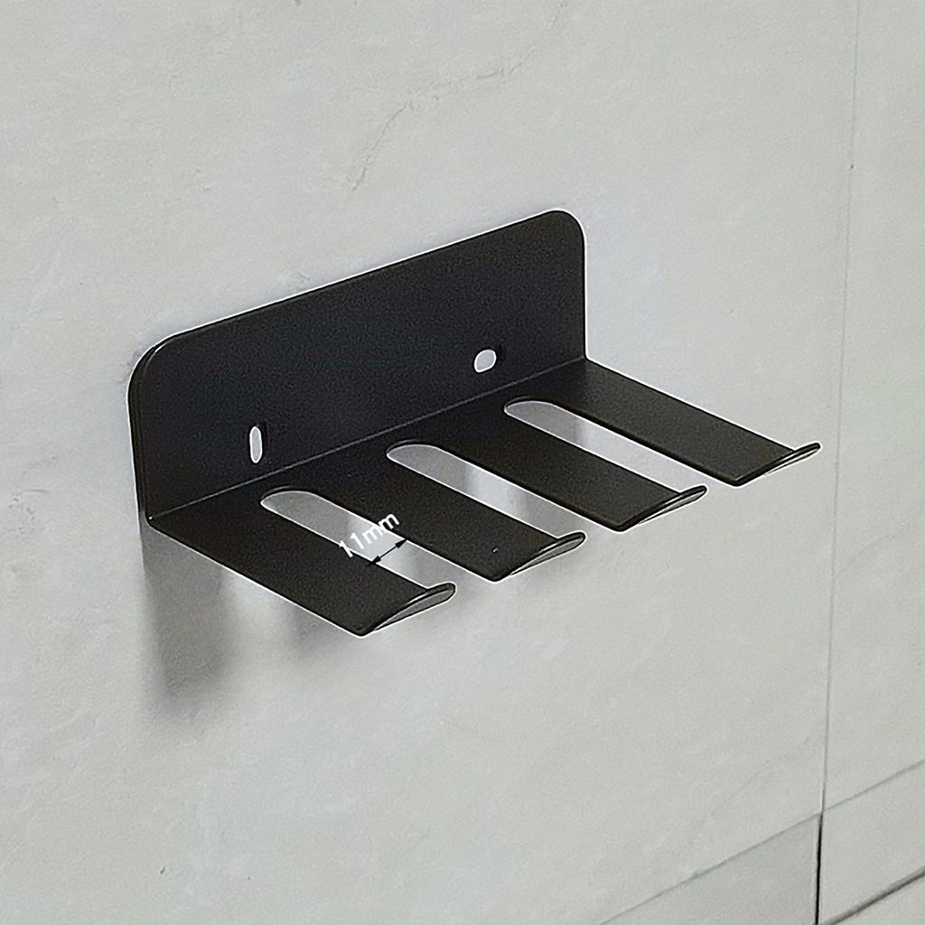1pc Drill Mounted Multi-Function Iron Storage Rack for Kitchen, Bathroom and Room, Toothbrush Organizer
