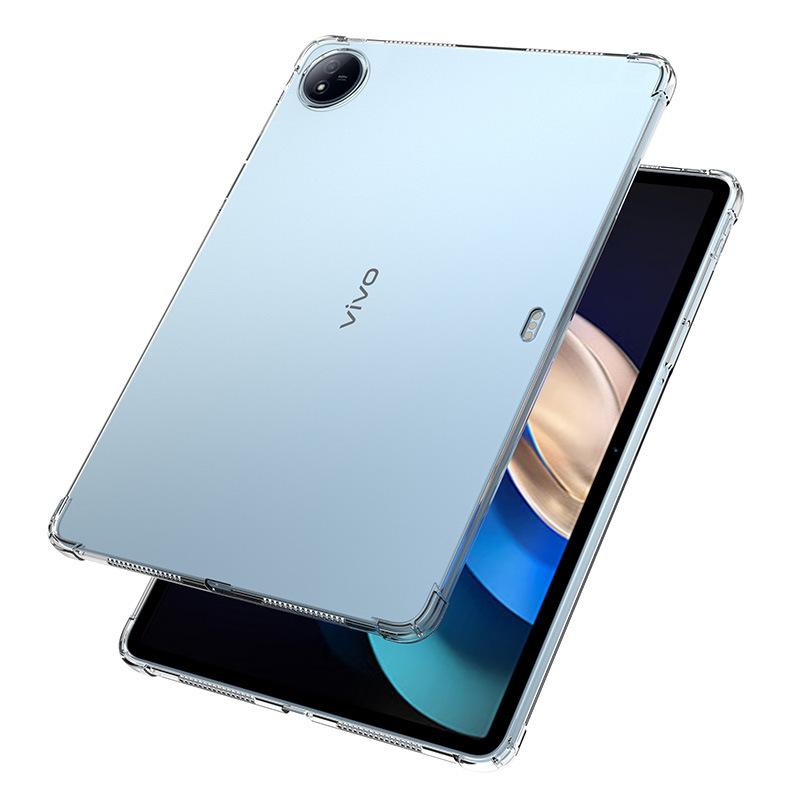 Compatible vivo Pad 3/5 Pro Four-corner Shock-proof Transparent 13-inch 2026 TPU Soft Case Gold-inlaid Mirror Surface