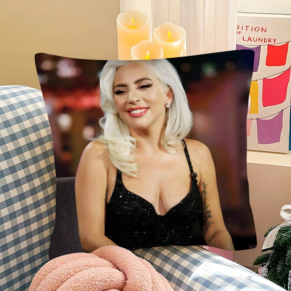 Singer L-Lady Gaga Mayhem Pillow Case Square Pillow Bedroom Sofa Leisure Comfort Cushion Car Living Room Home Decoration