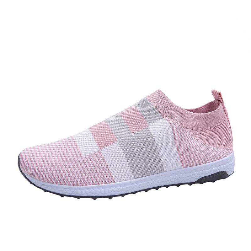Große Größe neues Paar Fly-Woven Mesh Sport atmungsaktiv Herren- und Damen-Freizeitschuhe