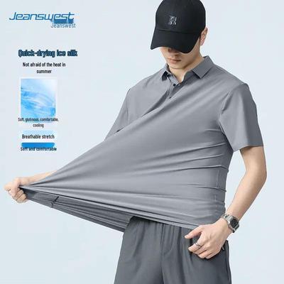 Jeanswest Men's Ice Silk Quick-Dry Polo Shirt