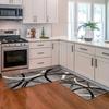2pcs Textured Design Kitchen Mats, Creative Lines Print Throw Carpets, Washable Hallway Runner Rugs,  Farmhouse High Traffic Area