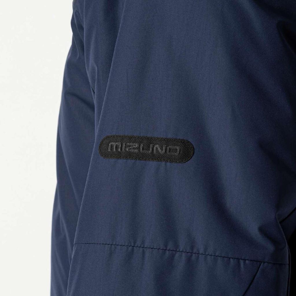 Mizuno Techfill Breath Thermo Training Pageant Blue Coat, Water-Repellent, Moisture-Wicking, Heat-Retaining, Washable, Windproof, 32MEB552,