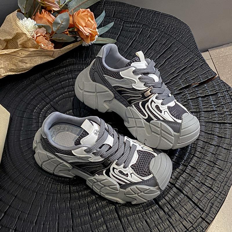 Fashion Platform Dad Shoes Women's 2025 Autumn and Winter Korean Version Muffin Versatile Color Matching Breathable Casual Sports Shoes