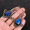Labradorite Earring Copper Wire Wrapped Gemstone Jewelry Birthstone Earring Handmade Earring Copper Earring Gifts For Her Wire Wrap Earrings