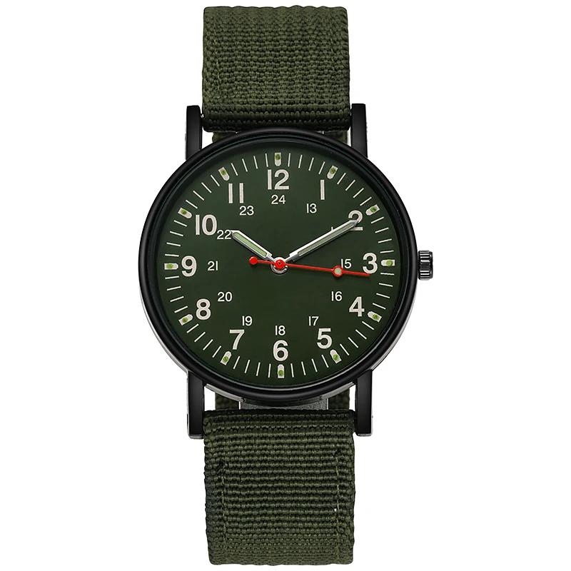 Men's Watches Luminous Shock Resistant Men Sports Watches Canvas Strap Simple Outdoor Quartz Wristwatch for Man