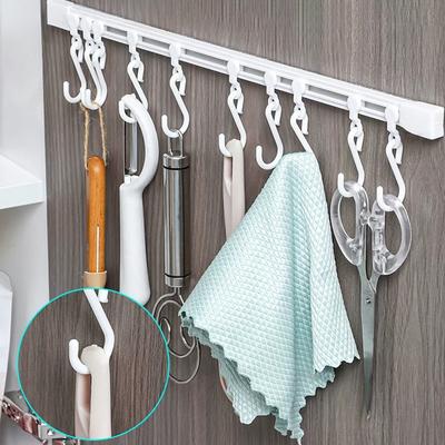 Utensil Hanger Under Cabinet Wall-Mounted Utensil Holder Adhesive No Drilling Spatula Storage Space Saving Home Organizer For
