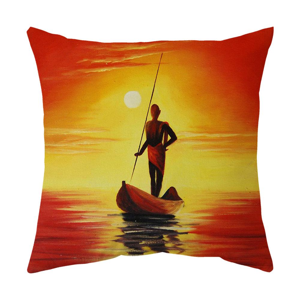 Bunte handbemalte ägyptische schwarze Autokissenhülle Sofakissen Kissen Heimkissen