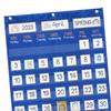 Calendar Pocket Chart for Kids Tags Card Homeschool Back Weekly with 89 Cards Wall