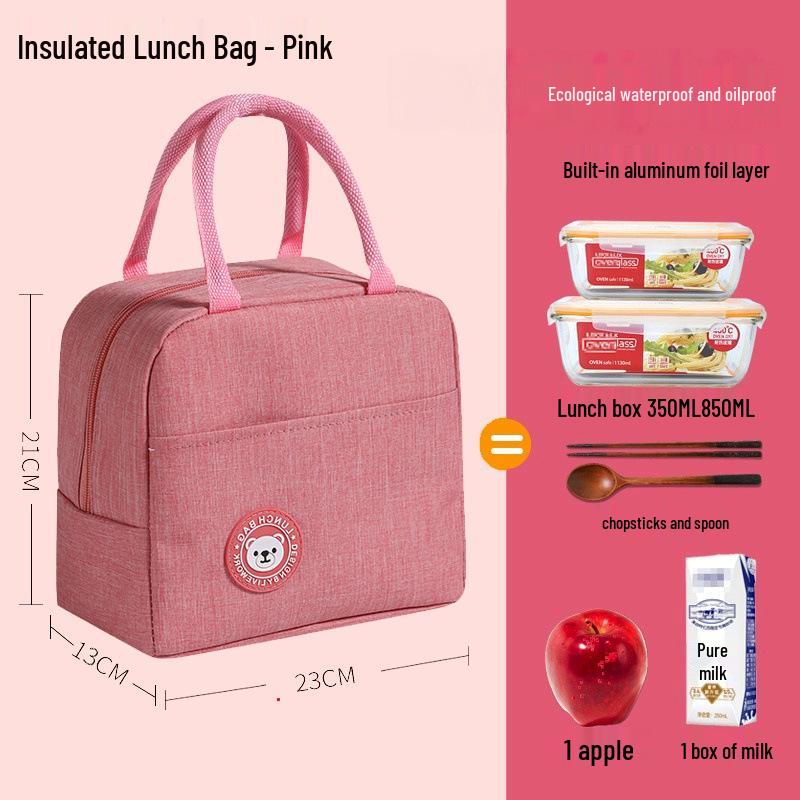 Isolierte Wasserdichte Bento Lunchtasche mit Dicker Aluminiumfolie für Schüler und Büroangestellte