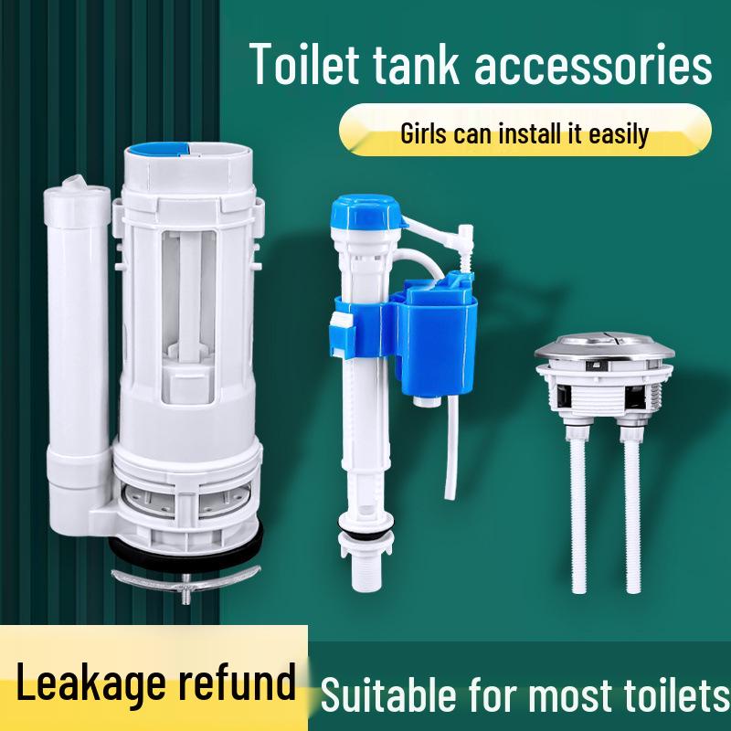 

Old-Style Toilet Inlet and Drain Valve Set with Flush Button