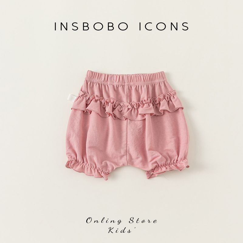 Insbobo Baby Harem Pants Children s Casual Pants Lightweight Summer Clothes 2025 New Arrival Baby Girl Lace Shorts Pink 100