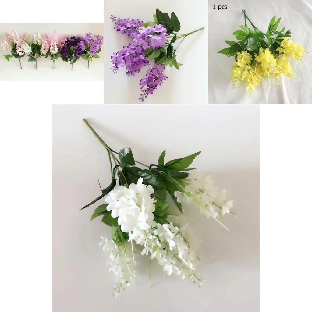 Lifelike 5 Heads Artificial Hyacinth Fake Silk Flowers Bouquet Ideal For Party Decorations