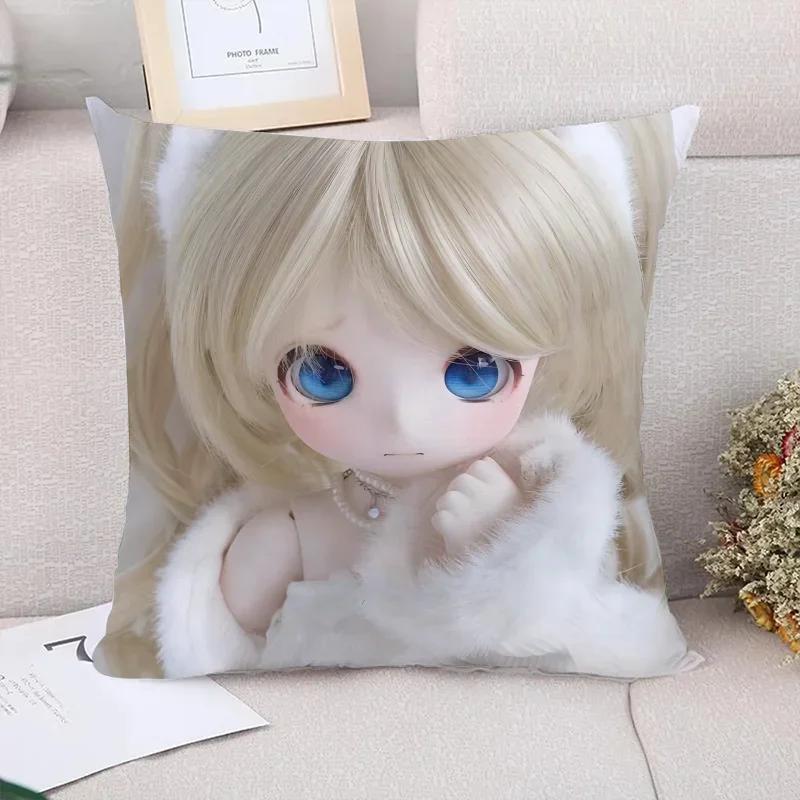 Fall Pillow Cover x B-Barbie Dolls Decorative Pillowcases  Car Decoration Sofa Cushions Cushion Covers for Bed Pillows