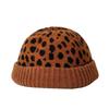 Polka Dot Melon Skin Hat Brimless Painter Hat Personalized Knitted Beanies Cap  Men