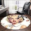 Marilyn Monroe Print Rond Tapijt, Wasbaar Vloerkleed, Voor Entree Slaapzaal Wasruimte Kantoor Studeerkamer, Woondecoratie Verjaardag Kerstcadeau