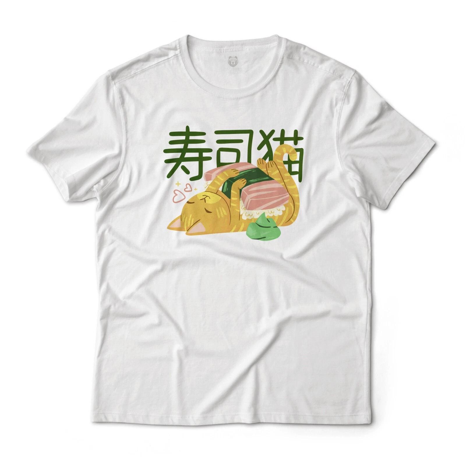 

Cute Neko Sushi Japanese Aesthetic Graphic T-T-Shirt Unisex Lightweight Cotton S