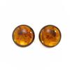 SHIXIN Vintage Geometrické Náušnice Studs s Gradientní Pryskyřicí pro Ženy Módní Minimalistické Kulaté Piercingové Náušnice Barvy Karamelu