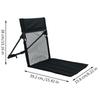 Outdoor Folding Chair Fishing Chair with Backrest Portable Floor Seat with Storage Bag Breathable Stool for RV Patio Hiking