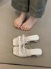 Fashion Shoes Woman 2025 Slippers Flat On A Wedge Butterfly-Knot Pantofle New Scandals Slides Butterfly-knot Floral On A Wedge Butterfly
