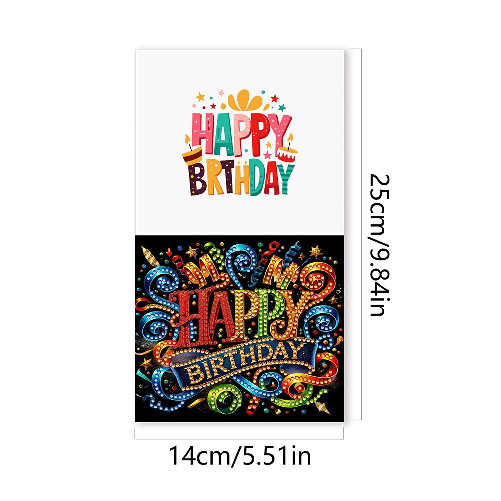 10pcs DIY Diamond Painting Greeting Card Set Birthday Designs Diamond Art Handmade Cards for Birthdays Thanksgiving and Holidays