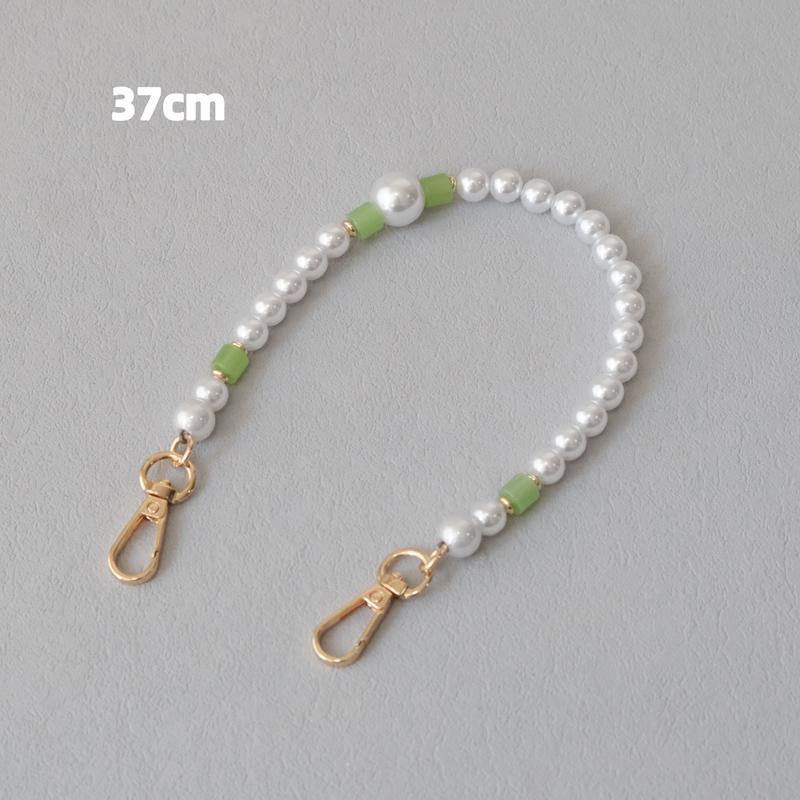 New Fashion Woman Bag Accessory Detachable White Beaded Chains Cute Acrylic Luxury Strap Women Elegant Bag Phone Handle Chain