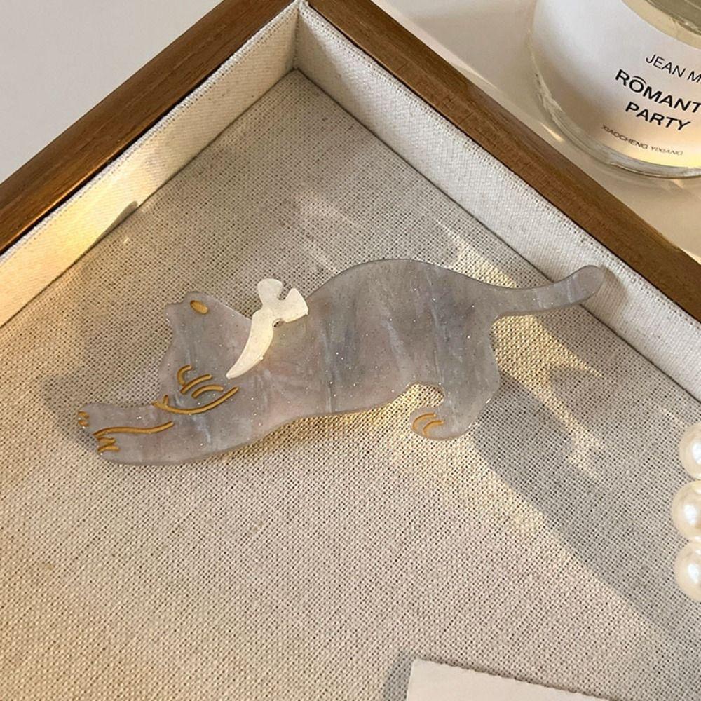 Cartoon Cat Hair Clip Pet Cat Duckbill Clip Cute Acetic Acid Hair Clip  Girls