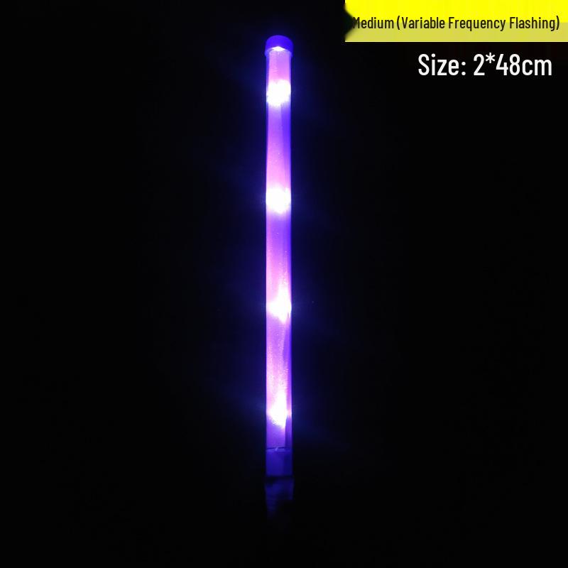 LED Colorful Flashing Glow Sticks - Silver Light-Up Concert Support Props