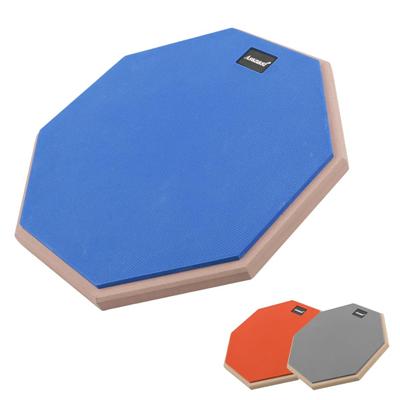 KakiKhaki Gummi-Übungstrommel für Übungsraum und Zuhause, 8-Zoll-Pad, Hoher Rückprall, Leise, (blau)