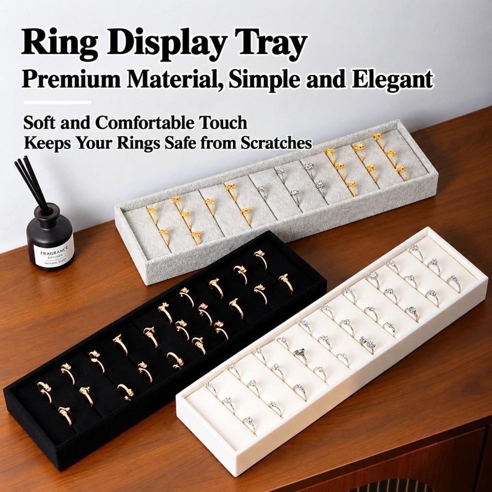 10 Slots Ring Holder Velvet Surface Jewelry Stand New Earring Organizer Jewelry Shop Counter