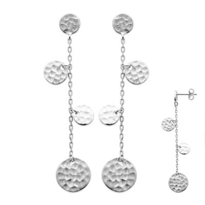[Q4717] - Silver 'Cléopatra' Silver Earrings (rhodium-plated) - 52x10 Mm