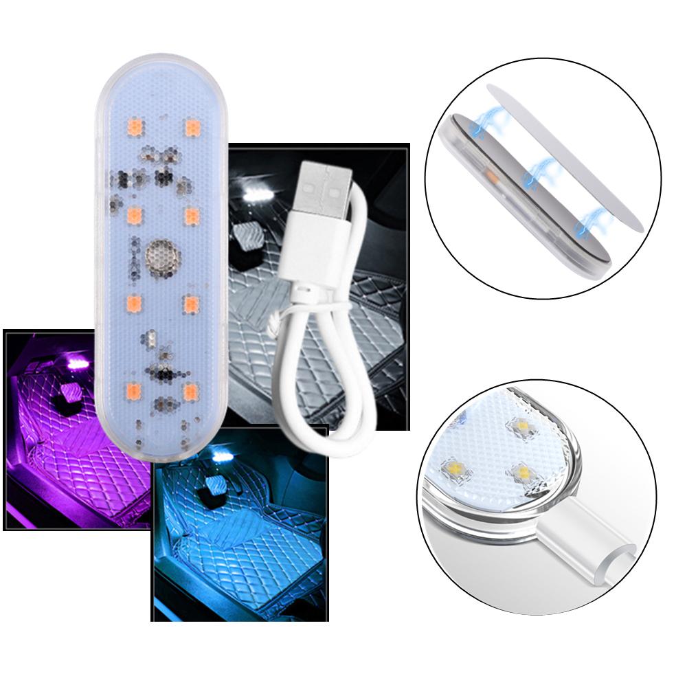 2PCS Magnetic Wireless Lamp Car Interior Lighting USB LED Light Car Trunk Light Ceiling Lamps Reading Indoor LED Bulbs For Car