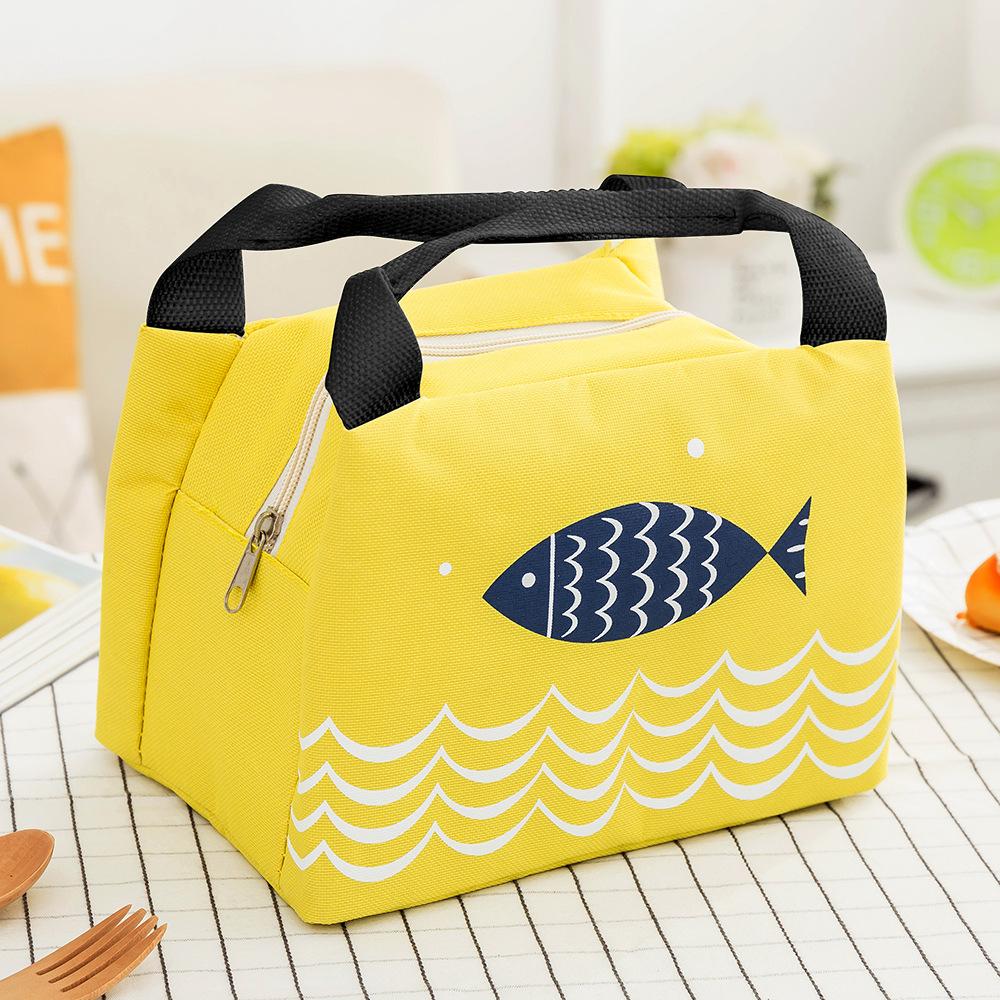 Cartoon Children's Lunch Bag Thermal Insulation Aluminum Film High Quality Waterproof Oxford Cloth Portable Lunch Bags Tote New
