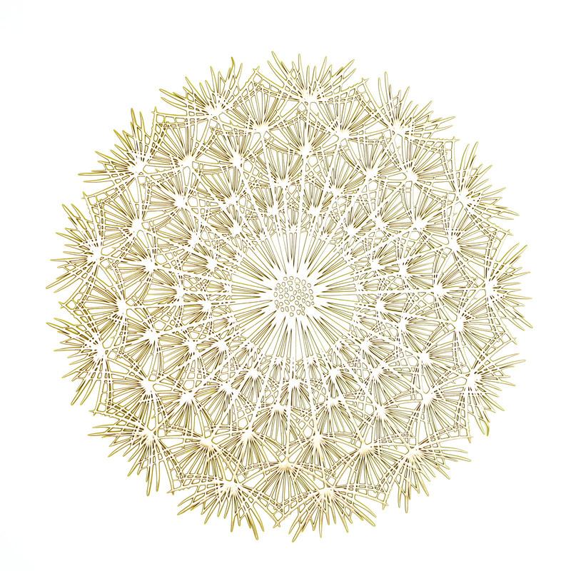 2/4PCS Dandelion Placemat for Dining Table PVC Plastic Hollow Coaster Table Bowl Mats Set Holiday Party Home Decor Wedding Party